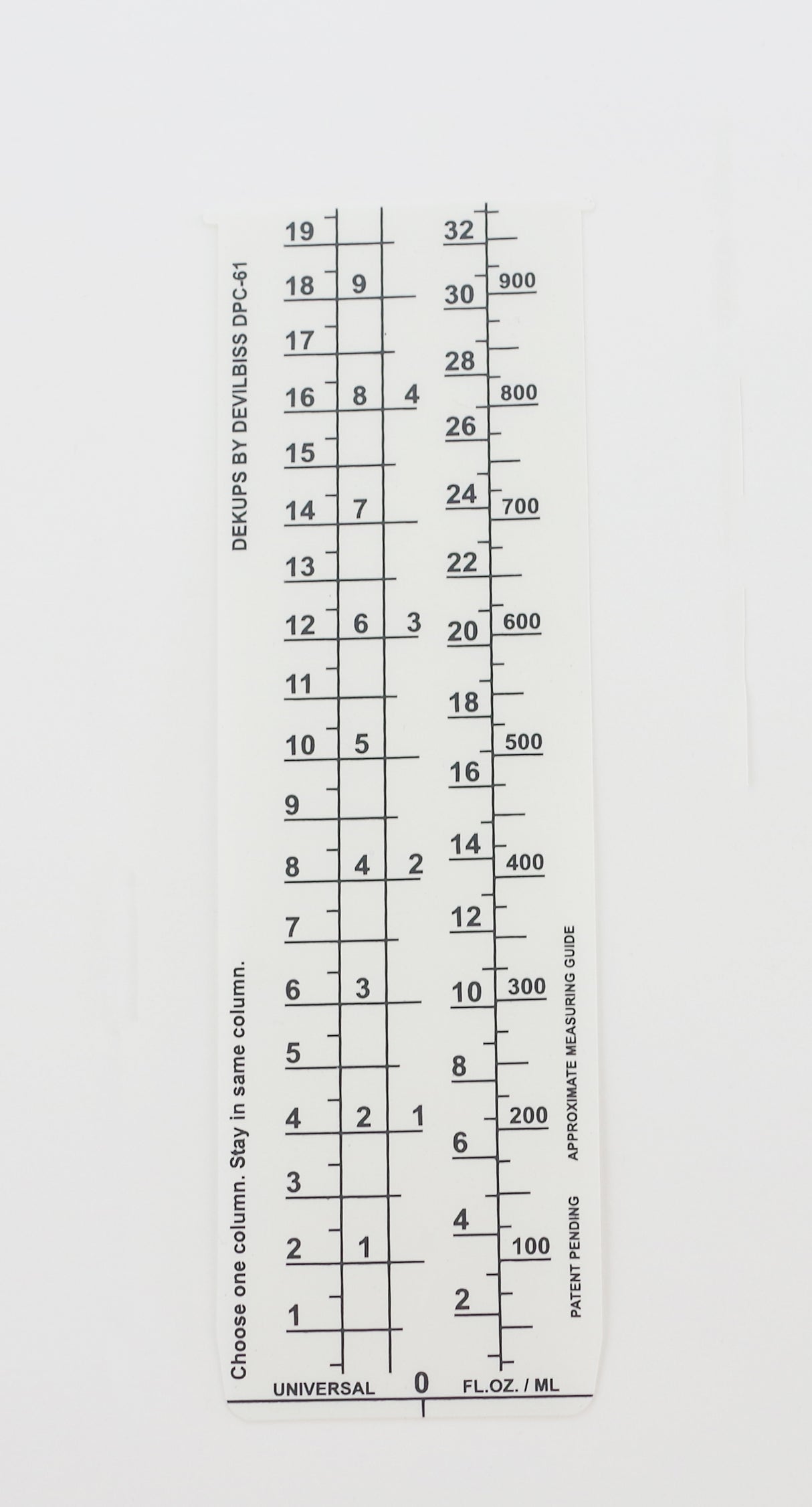 DeVilbiss DeKups® 34 oz. Universal Measuring Guide - Total Finishing Supplies