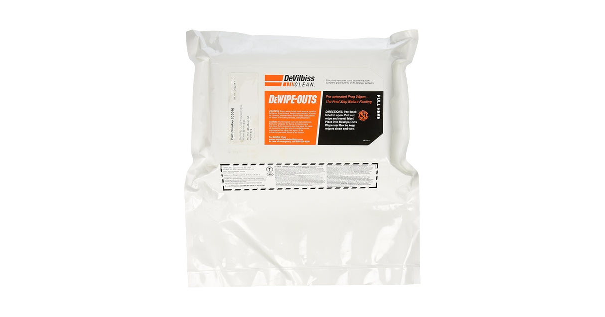 DeVilbiss DeWipe-Outs™ Pre-Saturated Prep Wipe