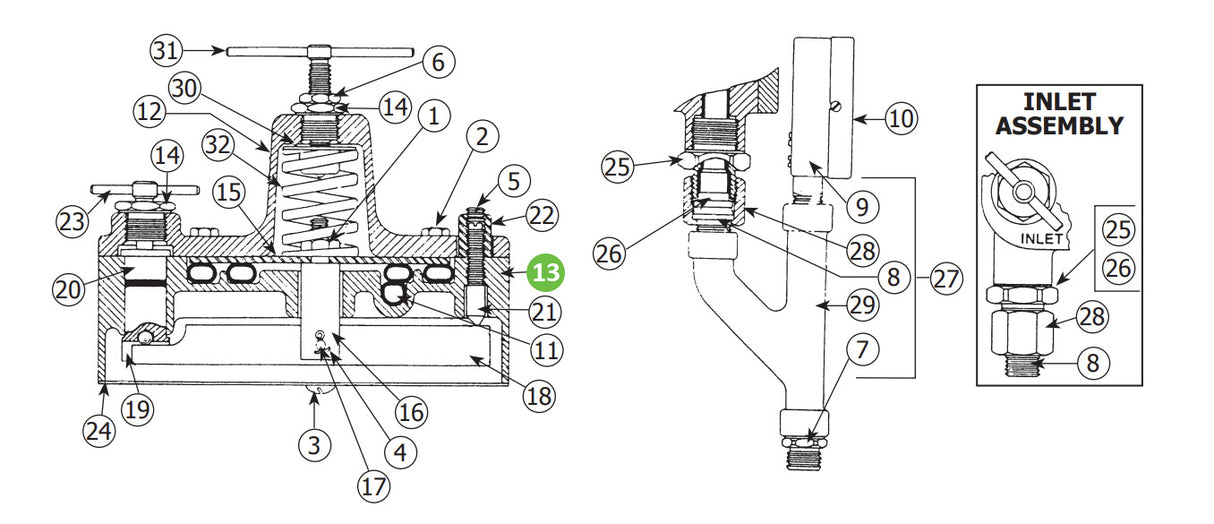 Binks 84-202 Regulator Body, Ceramic