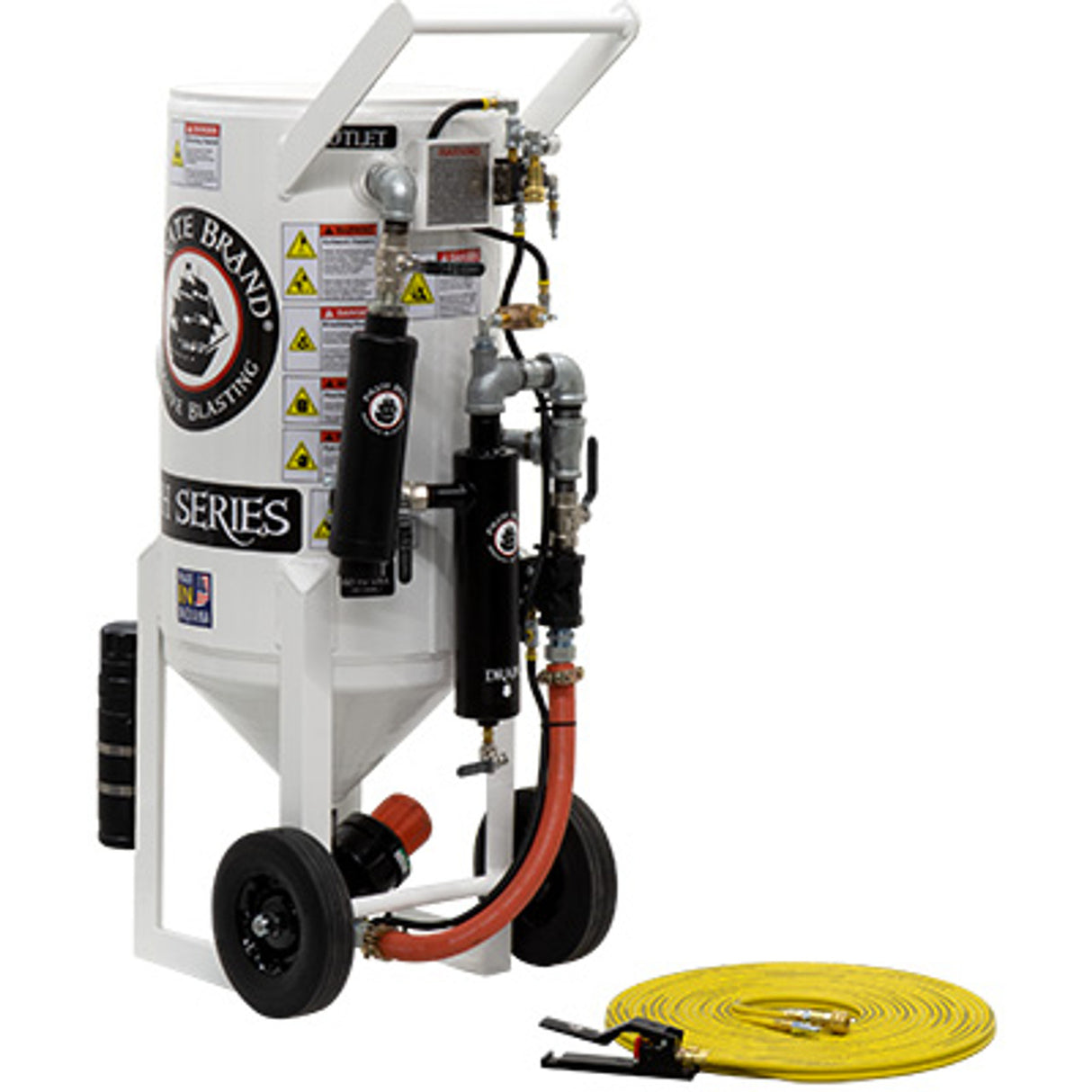 Pirate Brand, S-Series, 3.5 cu ft., BASE Blasting Package - Blast Pot, Portable, Pressure HOLD System, Pneumatic Controls