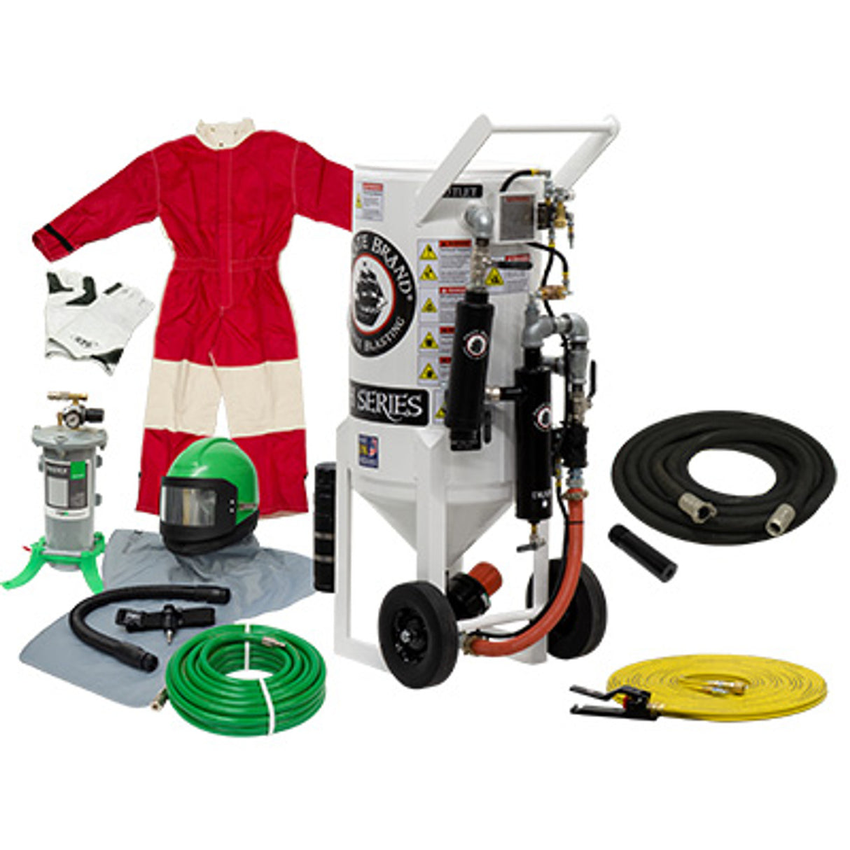 Pirate Brand, S-Series, 3.5 cu ft., SILVER Blasting Package - Blast Pot, Portable, Pressure HOLD System, Pneumatic Controls