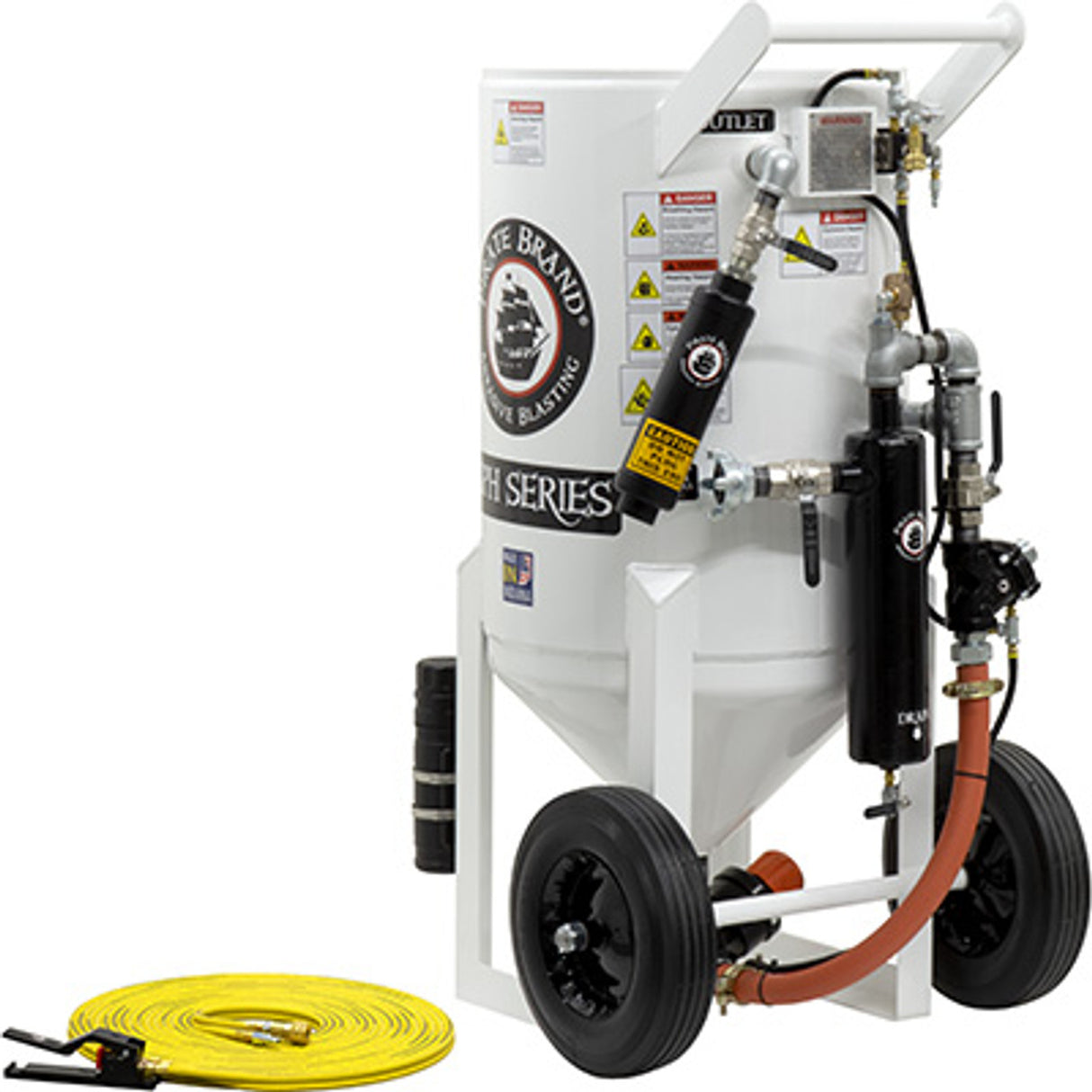 Pirate Brand, S-Series, 6.5 cu ft., BASE Blasting Package - Blast Pot, Portable, Pressure HOLD System, Pneumatic Controls