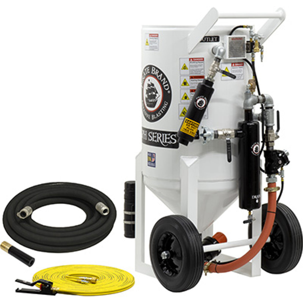 Pirate Brand, S-Series, 6.5 cu ft., BRONZE Blasting Package - Blast Pot, Portable, Pressure HOLD System, Pneumatic Controls