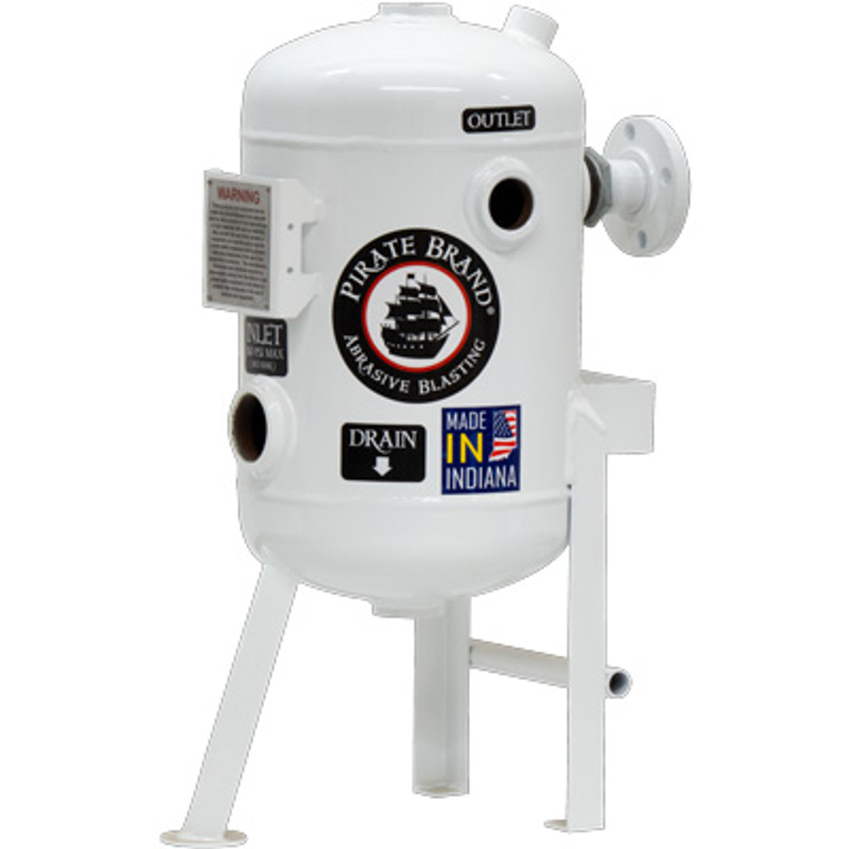 Pirate Brand - Schmidt Mfg Style, Moisture Separator 800 CFM Flange Mounted, 150 PSI (10.3 BAR), (2) 2" x (2) 1-1/2" (Painted)