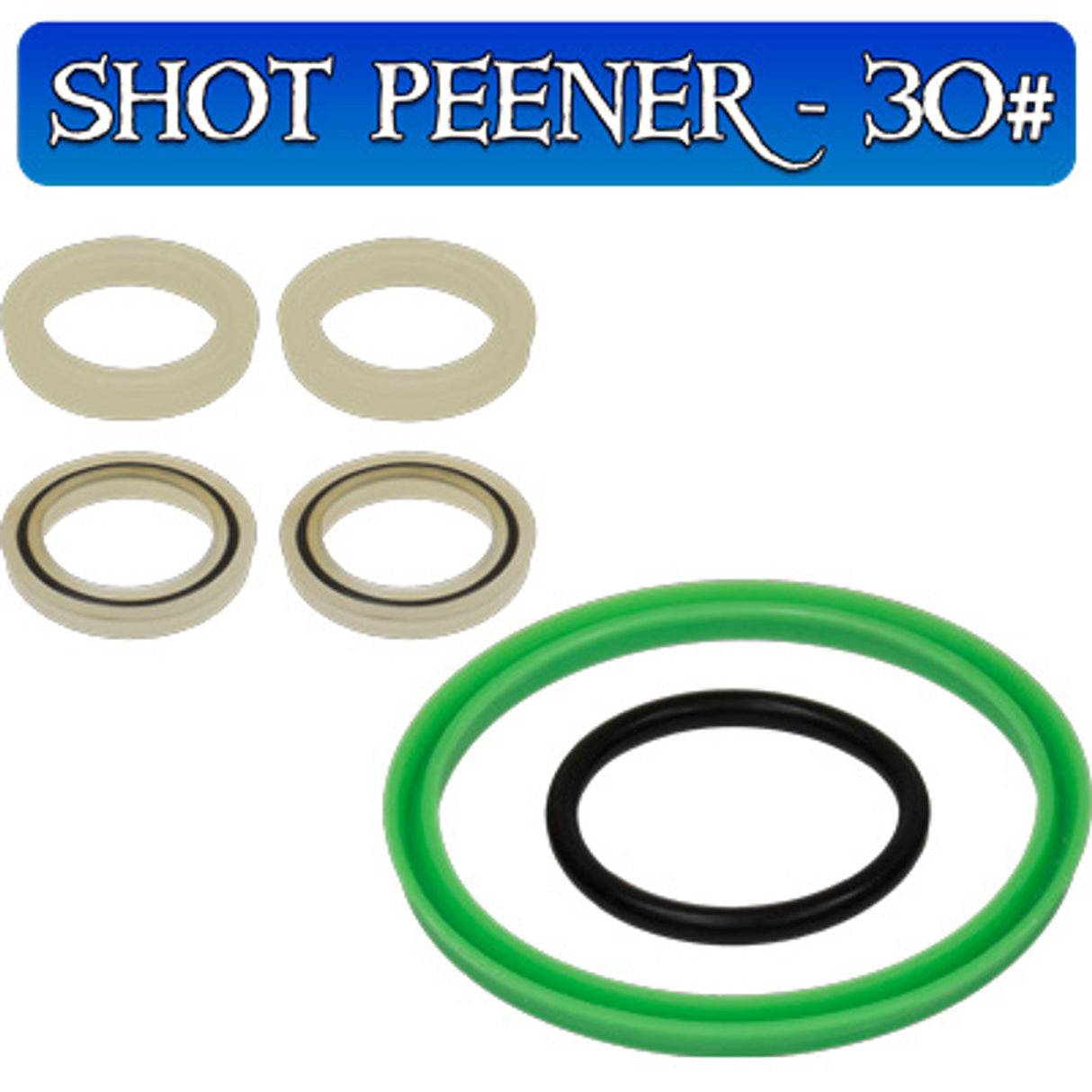Pirate Brand - Schmidt Mfg Style, APV II, Shot-Peener-30#, Seal Kit, Seals Only, Includes # 8, (2)13, (2)15 & 20