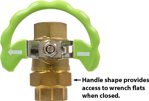 Pirate Brand - Ball Valve, Union End, 1-1/4" BIG-BORE™, w/ Half Handle