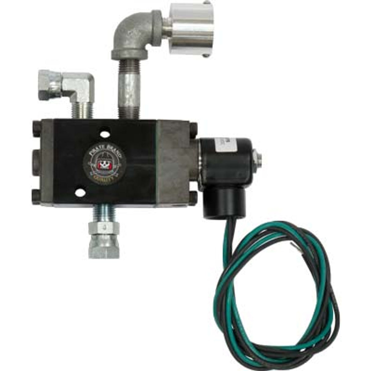 Pirate Brand - Schmidt Mfg Style, Control Valve Kit, Electric, 12VDC (Normally Closed), w/ Fittings