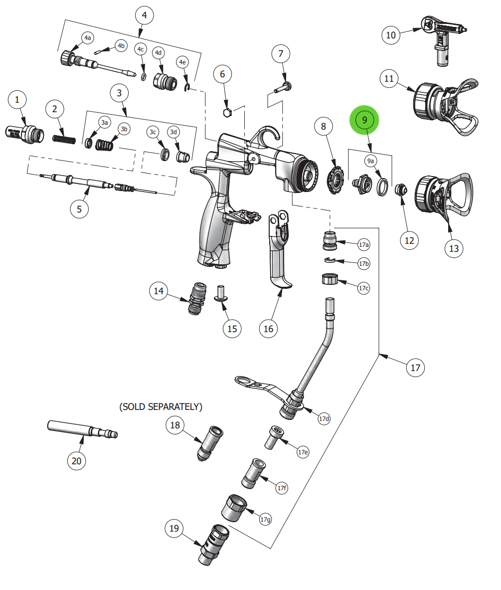 Twist Tip Fluid Nozzle Kit With Gasket