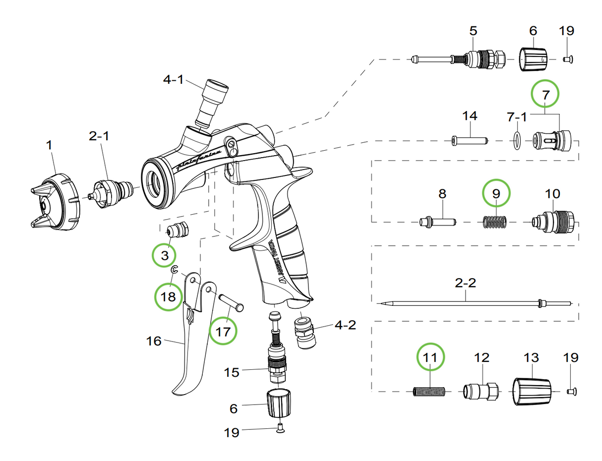 Anest Iwata LS/WS Repair Service Kit