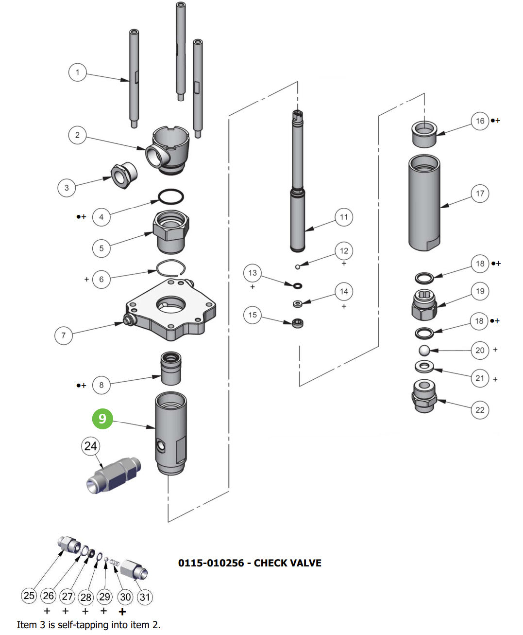 Binks 0115-010055 Upper Pump Tube