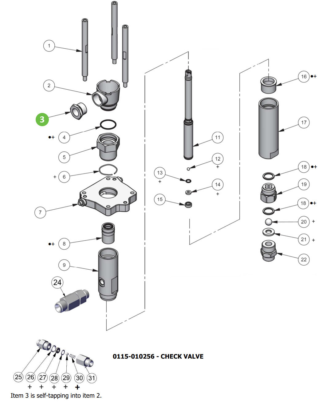Binks 0115-010060 Fluid Level Sight Window