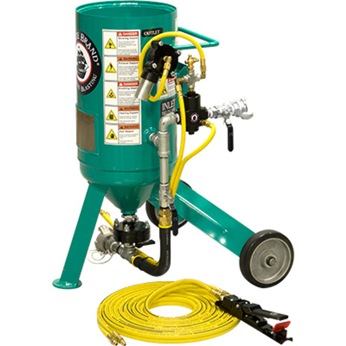 Pirate Brand, C-Series Jr., 0.5 cu ft., BASE Blasting Package - Blast Pot, Portable, Pressure RELEASE System, Pneumatic Controls