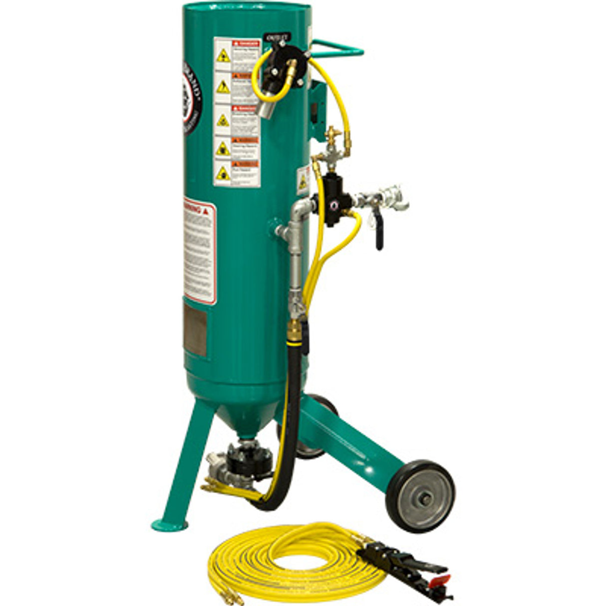 Pirate Brand, C-Series Jr., 1 cu ft., BASE Blasting Package - Blast Pot, Portable, Pressure RELEASE System, Pneumatic Controls