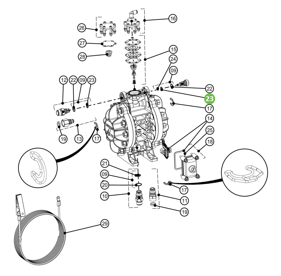 Binks DXK-23 O-Ring (x5)