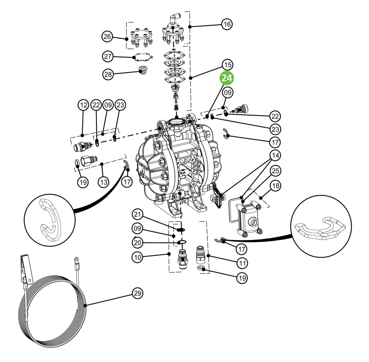 Binks DXK-24 O-Ring (x5)