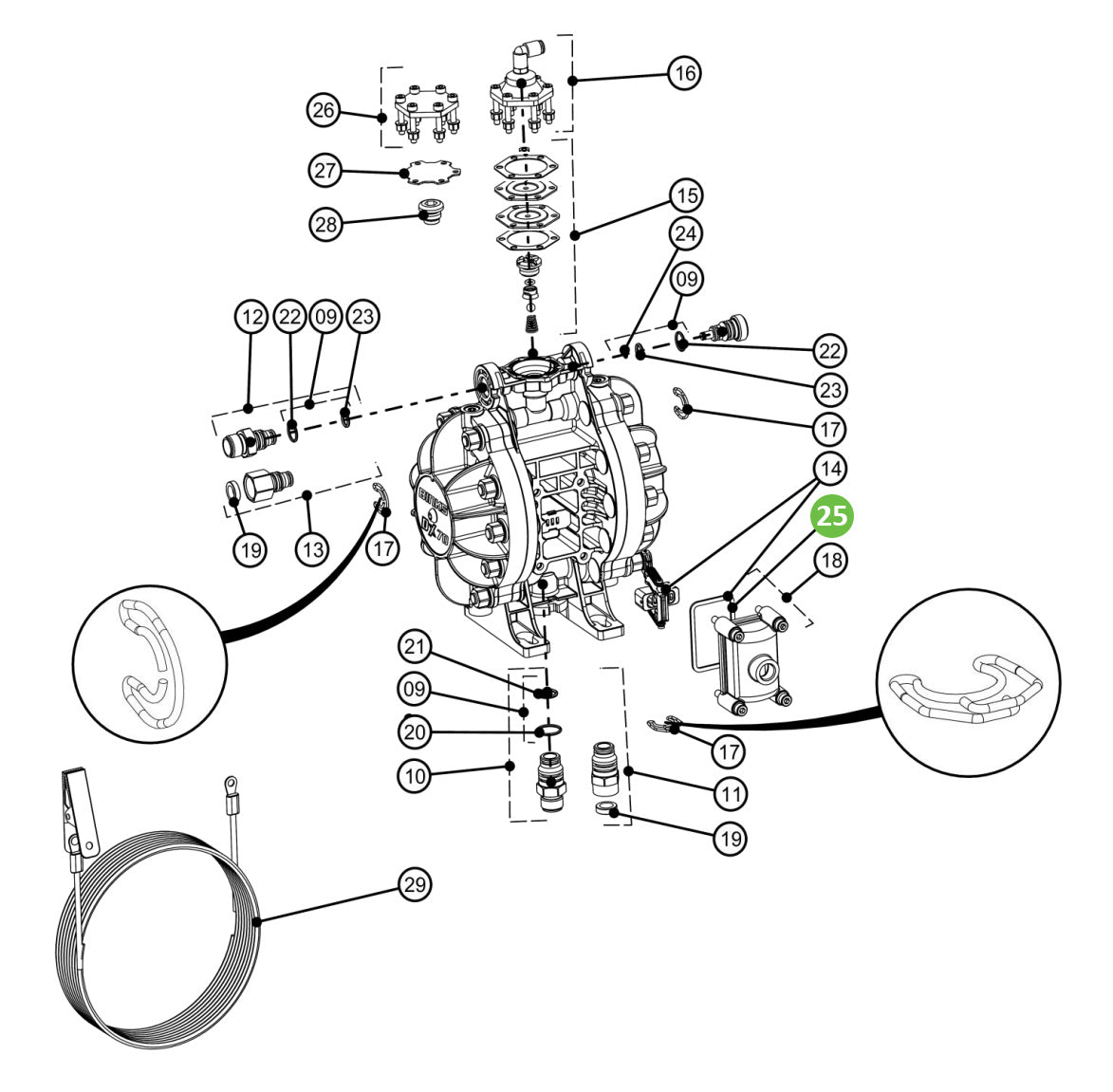 Binks DXK-25 Gasket (x4)