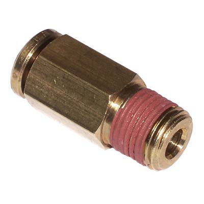 Pirate Brand 520-252 Straight Push To Connect Adapter, 1/4" Tube x 1/8" MPT