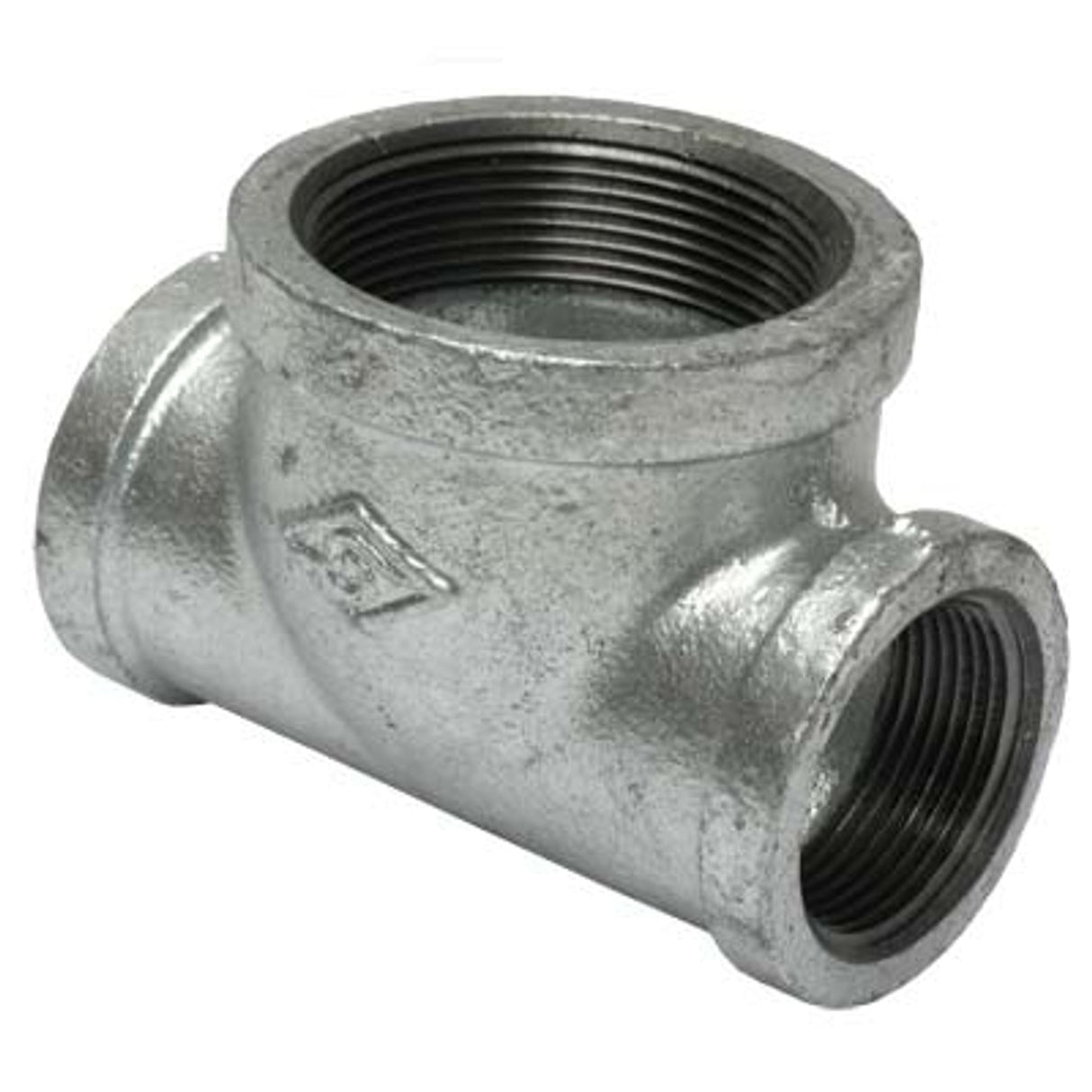 Pirate Brand - EMPIRE Style, Tee, Galvanized, 1-1/4" x 1-1/4" x 2" (Fits Portable Pots)