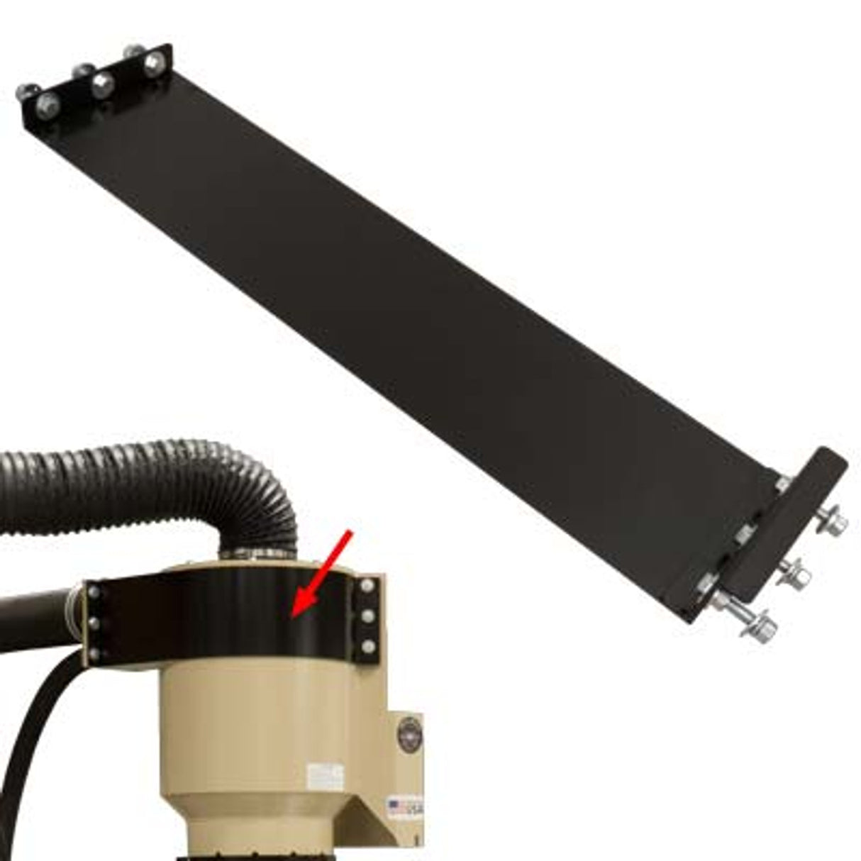 Pirate Brand - EMPIRE Style, Wear Plate, 400 CFM Reclaimer, (Factory Installed) (1" Pipe String)