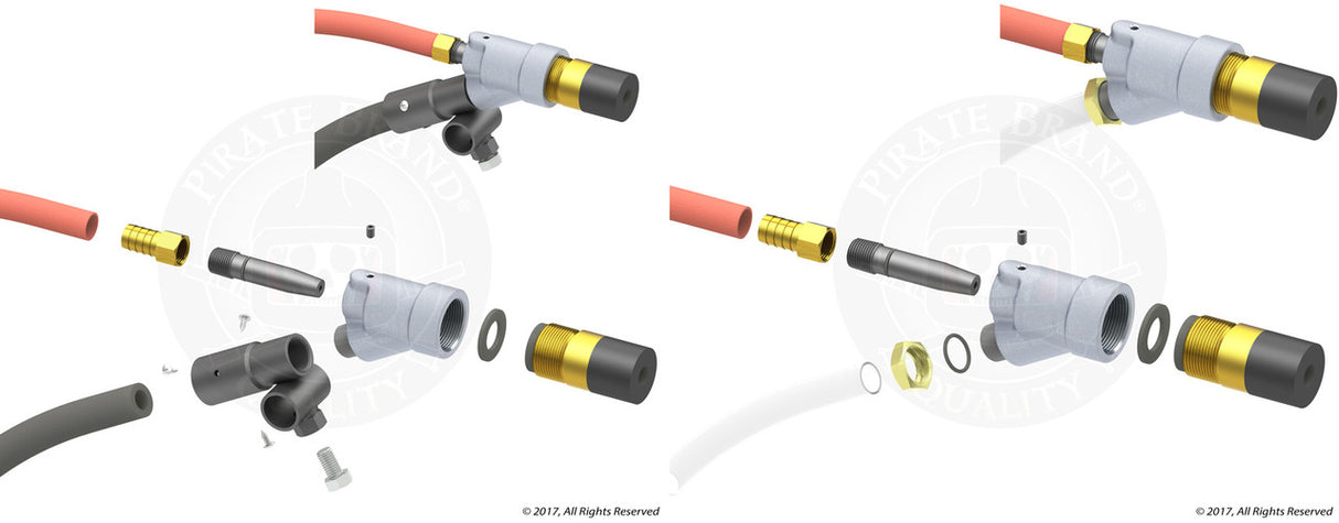 Pirate Brand - Goff Style Suction Gun, Nut, Hose Clamp