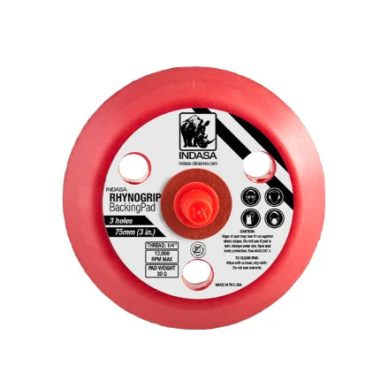 INDASA 3" Central Vacuum Ready DA Sander, 3/16" Orbit