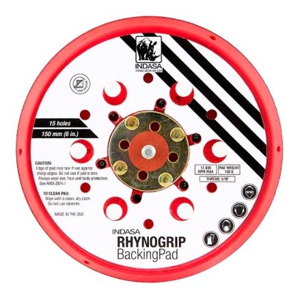 INDASA 6" Central Vacuum Ready DA Sander, 3/16" Orbit