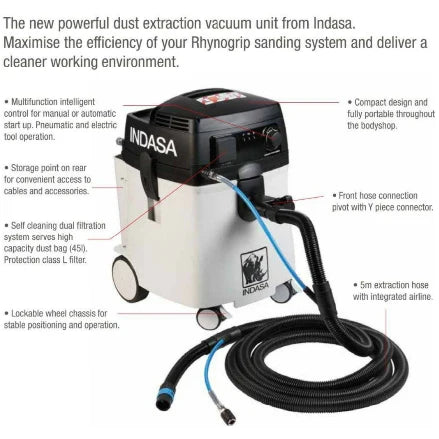 INDASA Mobile Dust Extraction System with Hose Assembly, LPE45