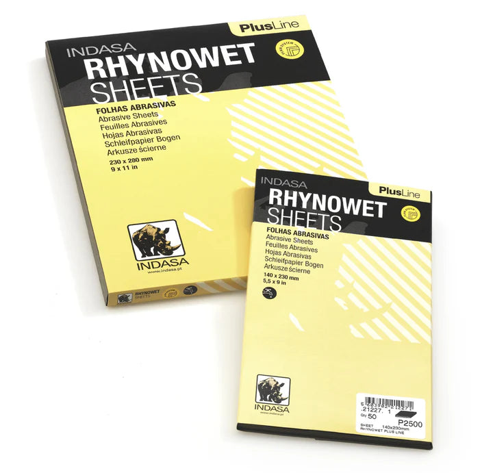 INDASA PlusLine Rhynowet Sanding Sheets, 1 & 2 Series