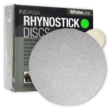 INDASA 8" Rhynostick WhiteLine PSA Solid Sanding Discs, 80 Series