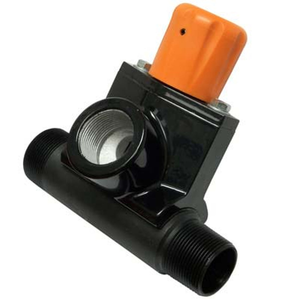 Pirate Brand - MPV Abrasive Metering Valve, 1-1/4", Urethane Sleeve, 1-1/4" NPT Blast Pot Connection, 1-1/4" Male NPT x 1-1/2" Male NPT Nipple