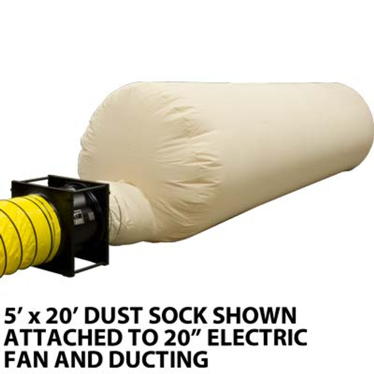 Pirate Brand - Dust Sock, 5' x 15', (Fits Up To 24" Fan) Approx. 275 sq. ft. Filter Area