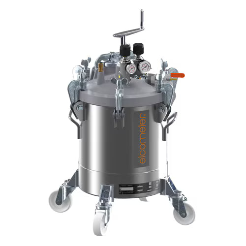 Sagola P25T Wheel Mounted Stainless Steel Pressure Tank With Manual Agitator; 25L (6.6 US Gal)