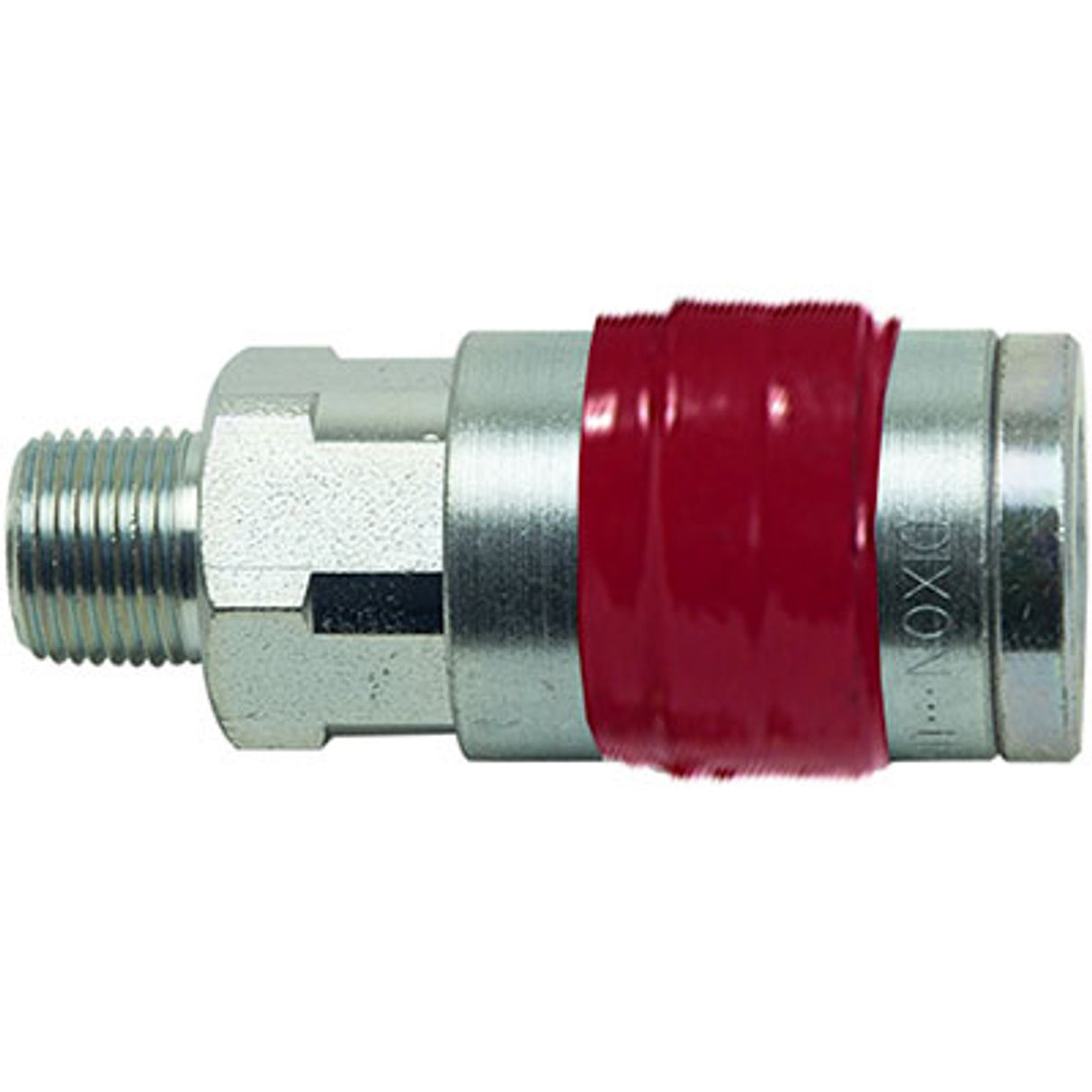 Pirate Brand - BULLARD®, Free Air Pump Quick-Disconnect Coupler, 1/2" Industrial Interchange, 3/8" NPT Thread, Shut-Off (Red Band)