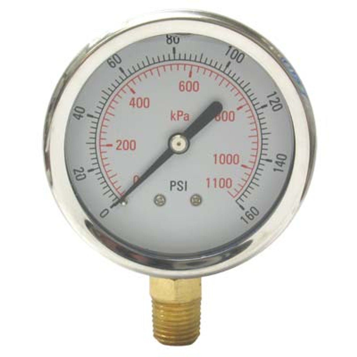 Pirate Brand - KEY HOUSTON Style, Gauge, Pressure, 0 - 160 PSI (Small Pot Emergency Air Tank)