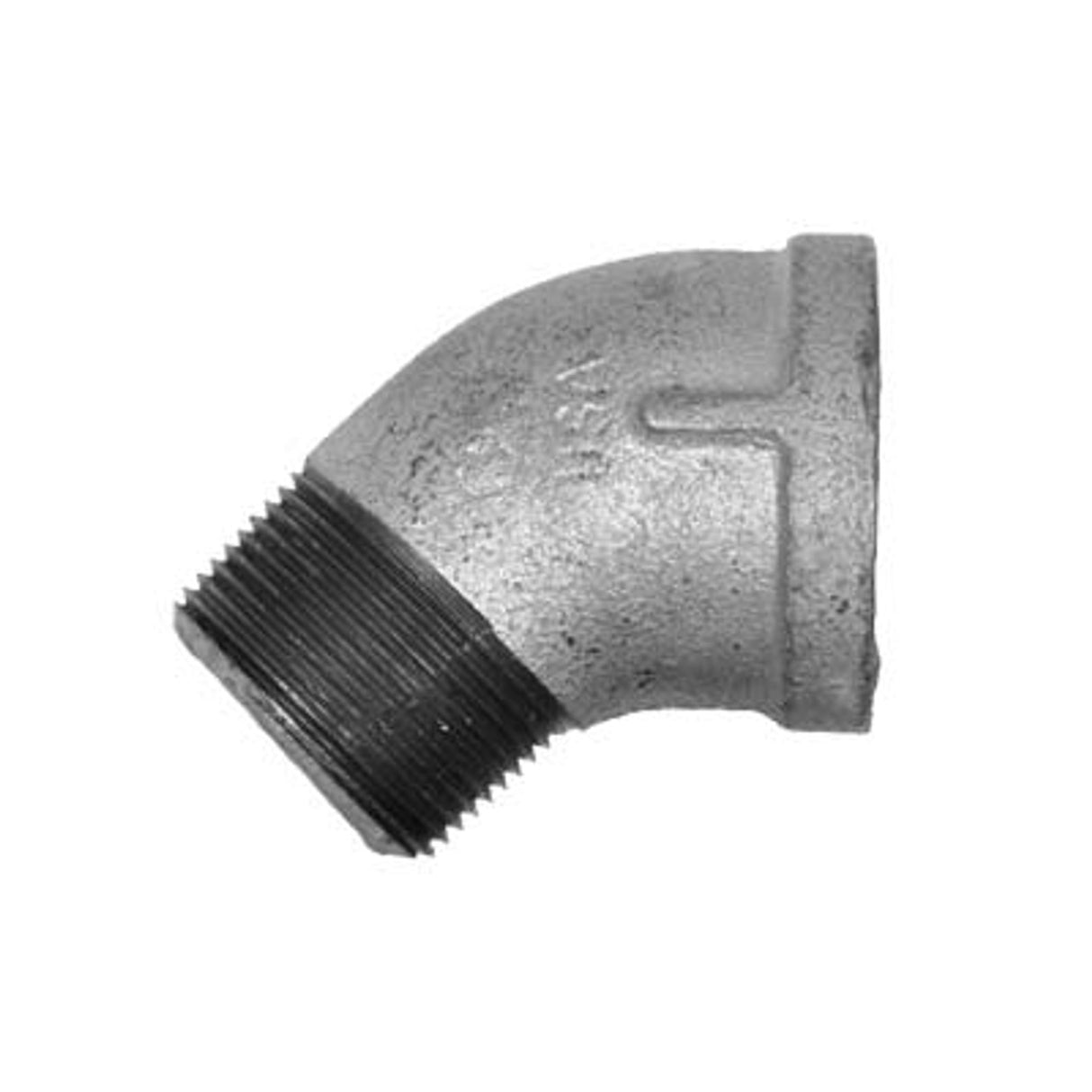 Pirate Brand - Schmidt Mfg Style, Elbow, Street, 45°, Galvanized, 1"