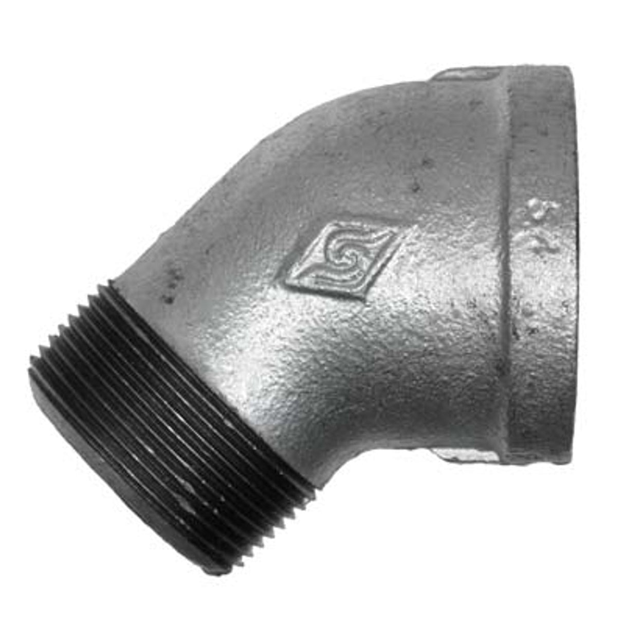 Pirate Brand - Schmidt Mfg Style, Elbow, Street, 45°, Galvanized, 1-1/2"