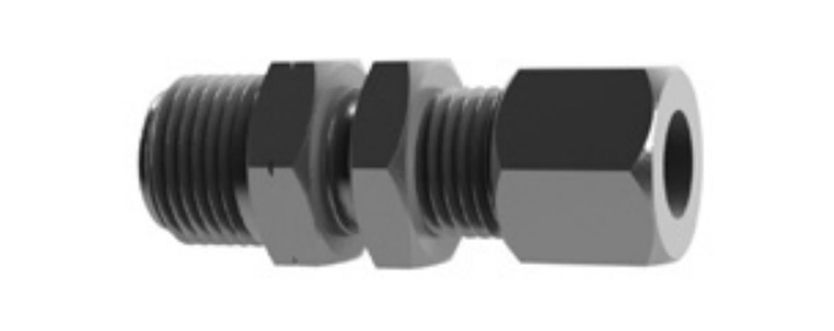 Hosco SST Stainless Steel Fittings and Adaptors, Thread x Tube Straights, Male Straight x Bulkhead