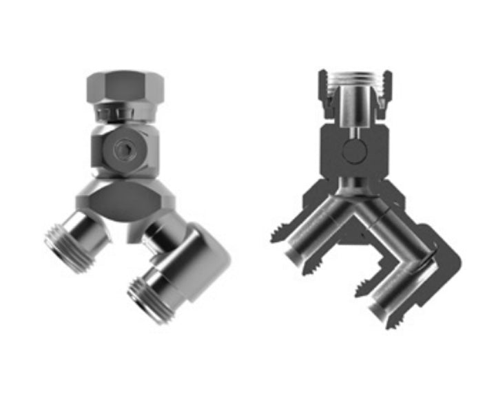 Hosco Spray Gun Connectors, Restrictors, Externally Adjustable, Female Straight x Male Straight, RYA
