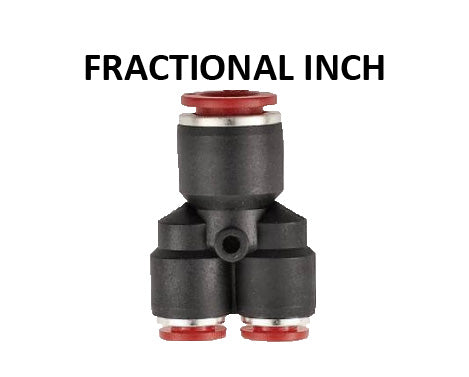 Hosco Push to Connect Fittings, Fractional Inch, PTC Reducer Y (Various Size Options)