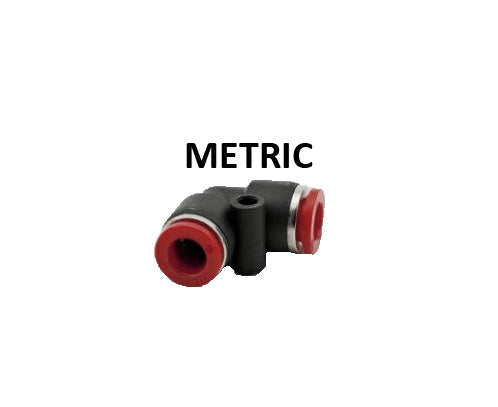 Hosco Push to Connect Fittings, Metric, PTC Union Elbow (Various Size Options)