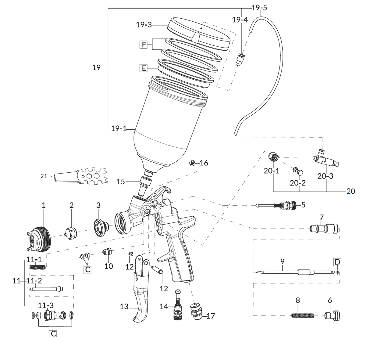 Anest Iwata W2SUB6066 - Pressure Regulator Set