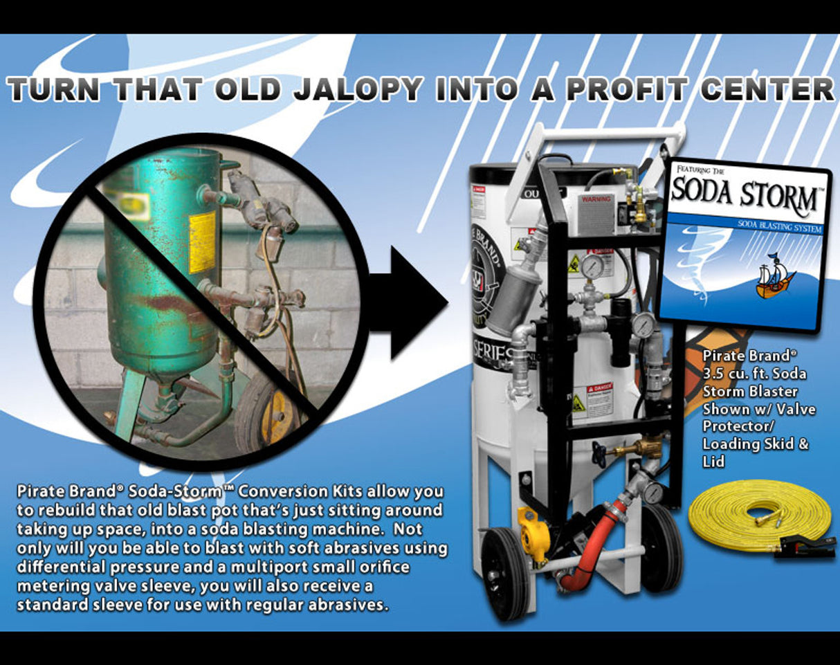 Pirate Brand - Conversion Kit, Soda Storm, APVII w/ Multiport Sleeve, Small Blaster Pressure HOLD System