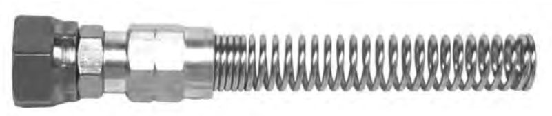 Binks 72-1687 Type D Brass Hose Swivel With Spring Guard, 1/4" NPS(F)