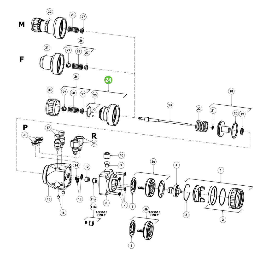 DeVilbiss SPA-415-K Rear Housing Assembly