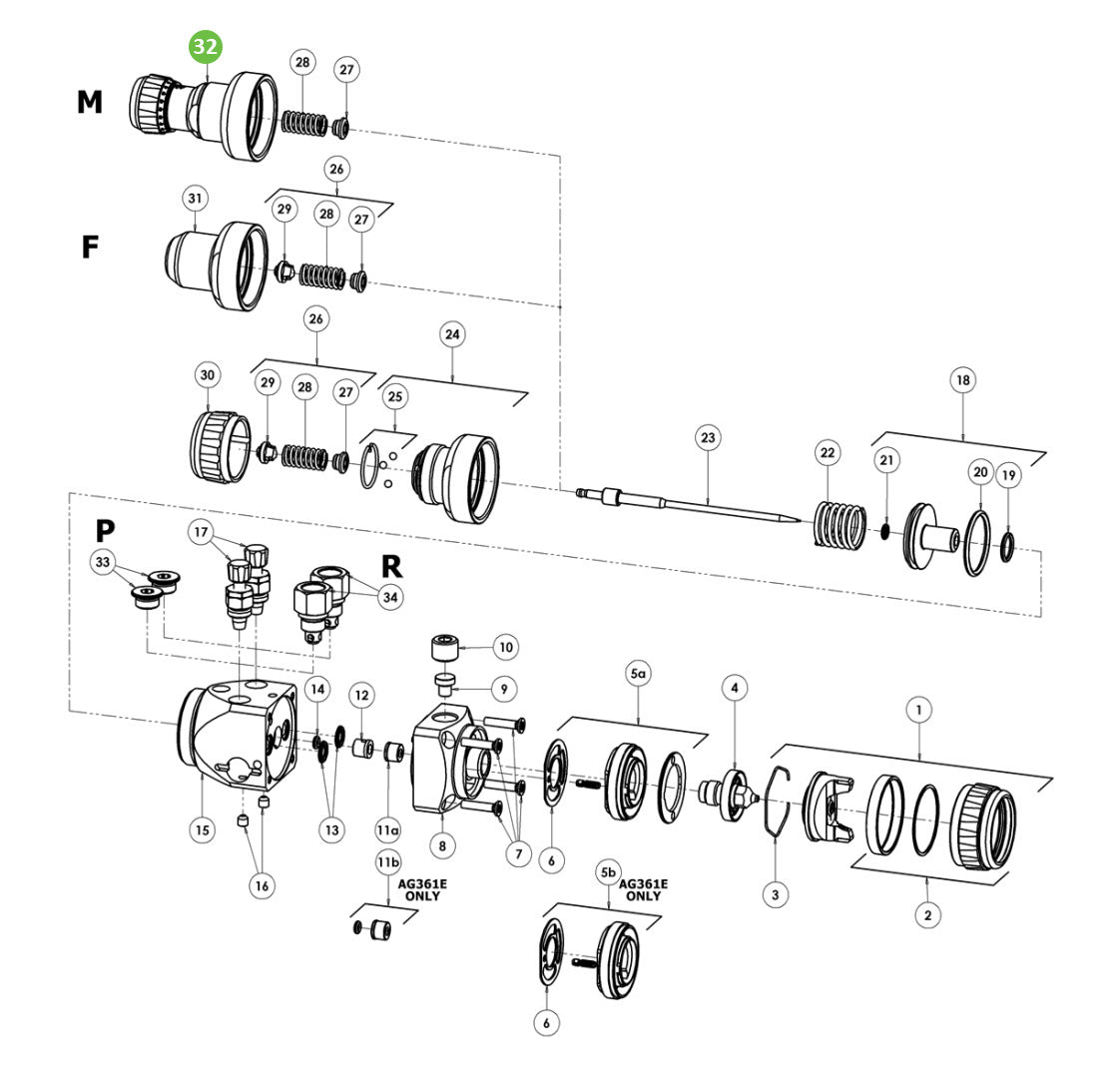 DeVilbiss SPA-417-K Micrometer Assembly