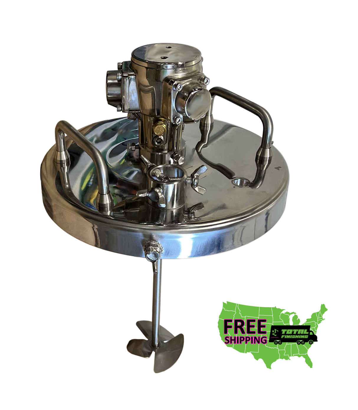 Total Finishing 5 Gallon Agitator With Stainless Steel Lid