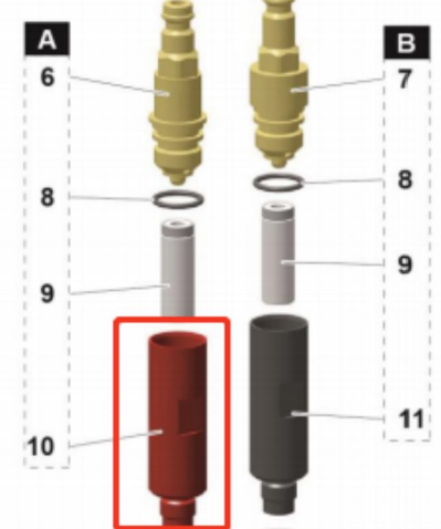 Aftermarket Gema® 1015835 IG07 Conveying Air Check Valve Unit Body Red (Non-OEM)