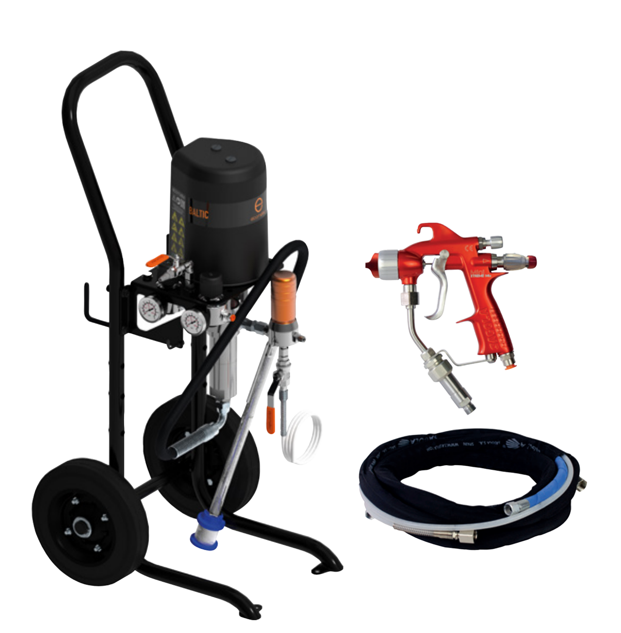 Sagola BALTIC Air Assisted Airless Pump Spray Pack With Mini Xtreme Mix Spray Gun