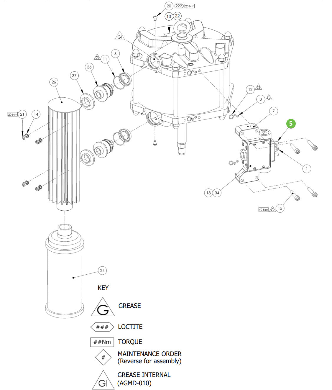 Binks 0115-010443 Silencer