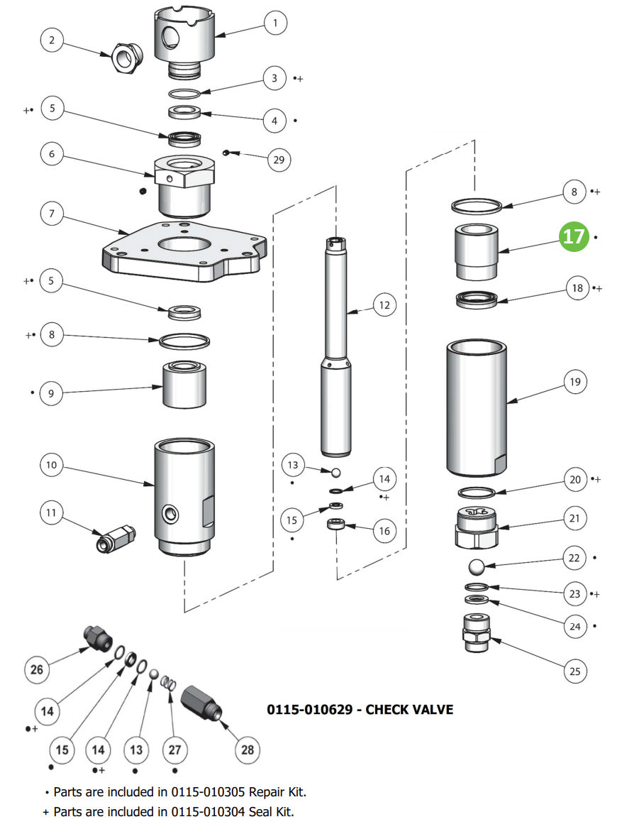 Binks 0115-010164 FX12 Lower U-Cup Spacer